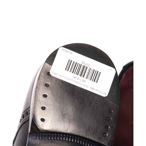 $1,750 BRIONI - Black GOODYEAR Leather Derby - US 7 (6UK)